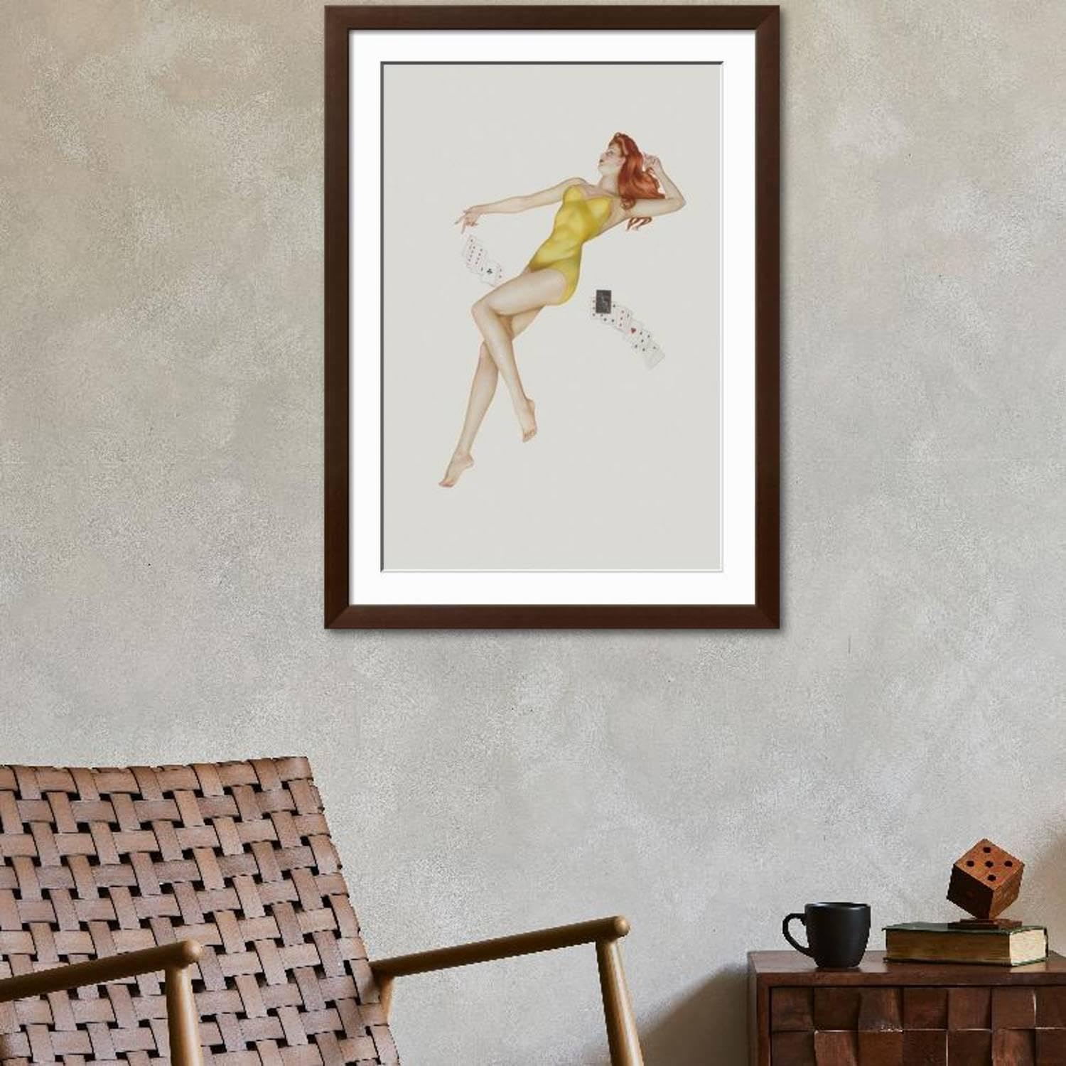 Amazon.com: ART.COM Wall Art Print Varga Girl, July 1942 on Brown